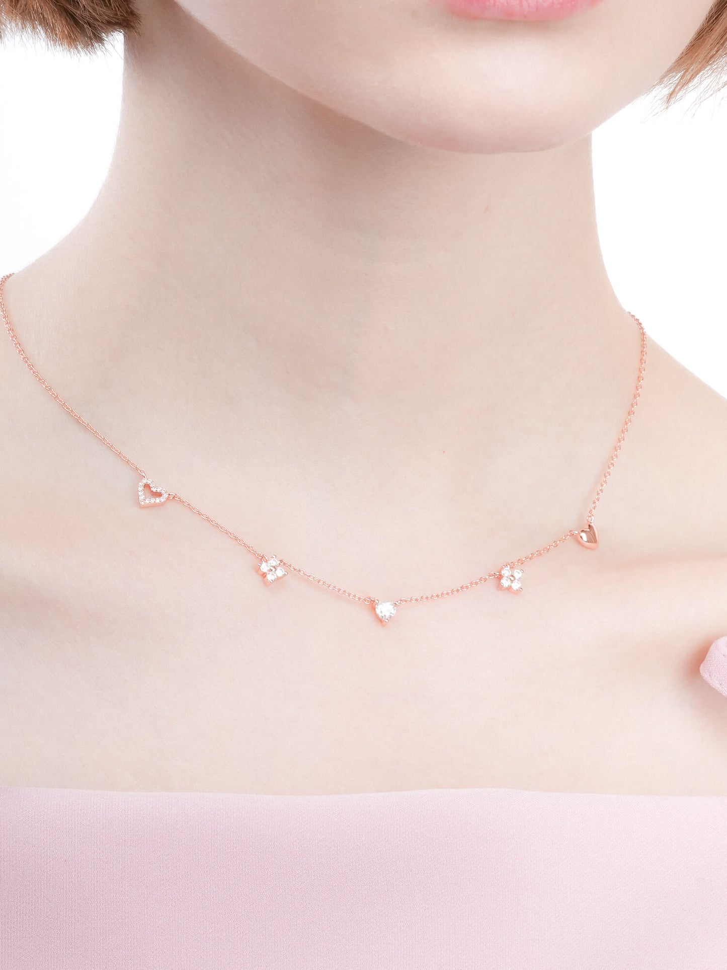 Lucky to Love Charm Necklace - White