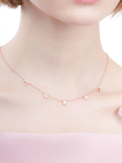 Lucky to Love Charm Necklace - White