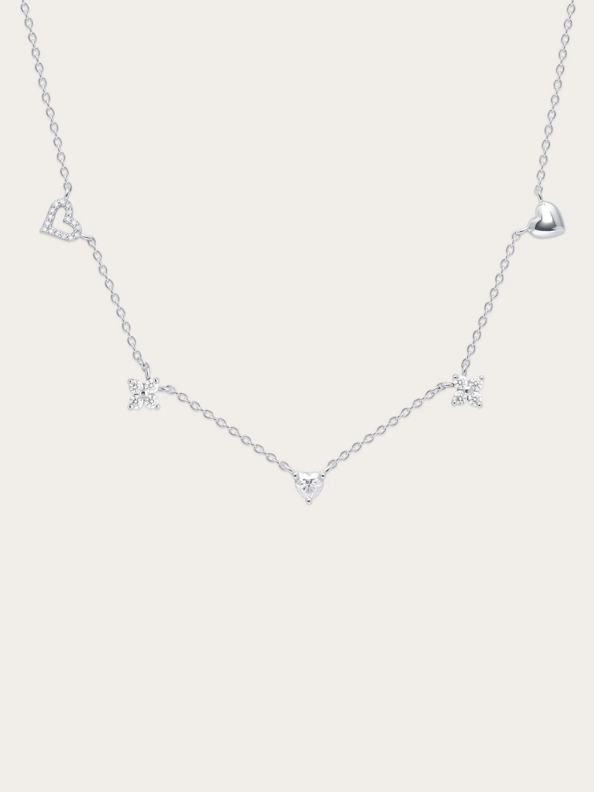 Lucky to Love Charm Necklace - White