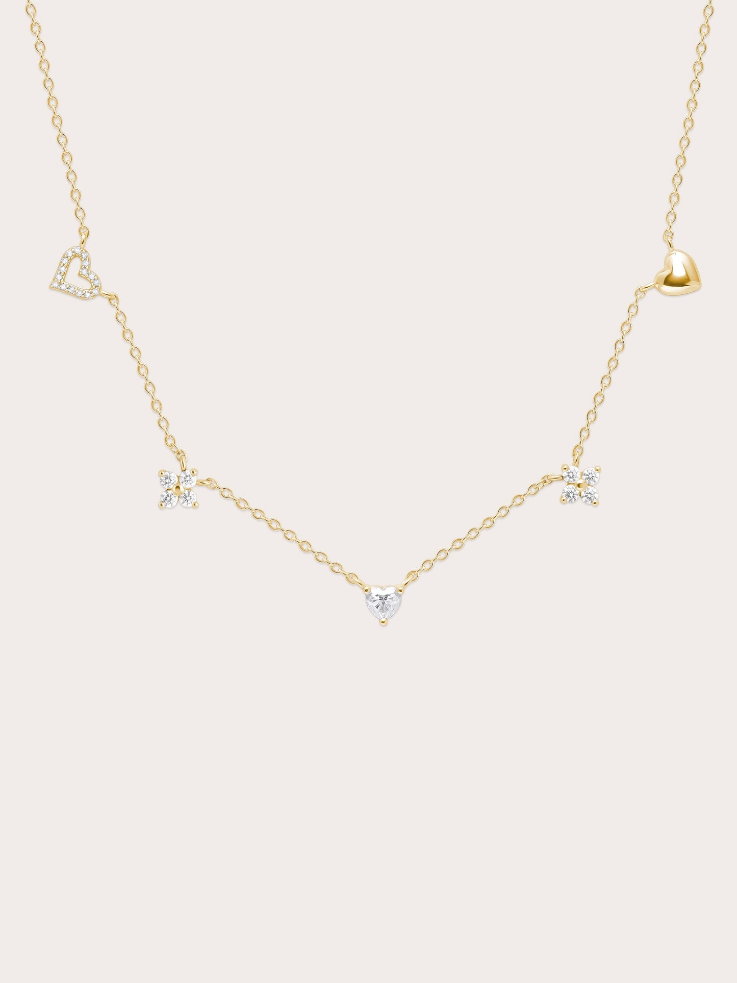 Lucky to Love Charm Necklace - White