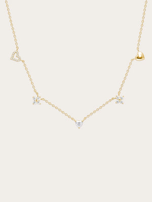 Lucky to Love Charm Necklace - White