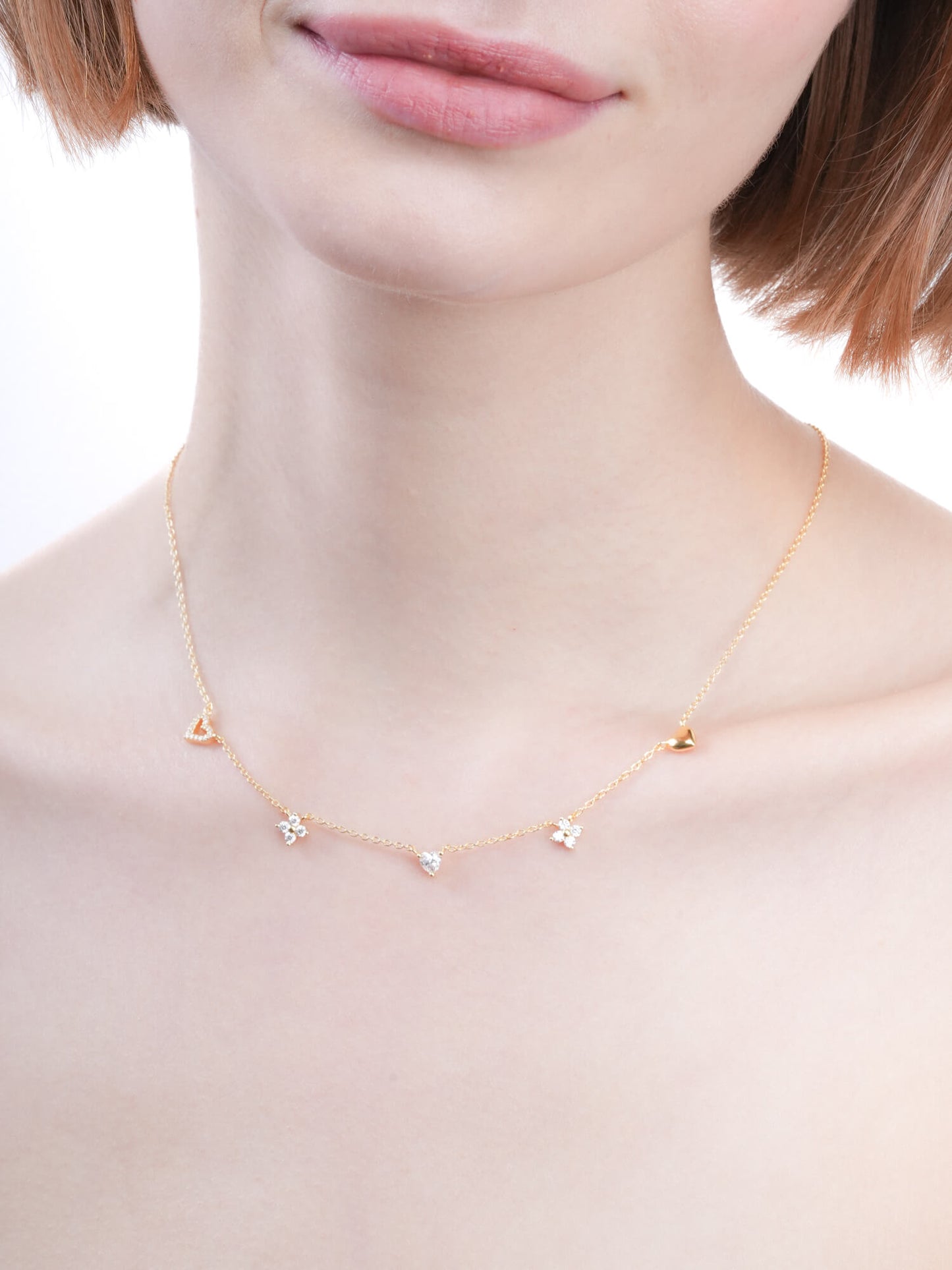 Lucky to Love Charm Necklace - White