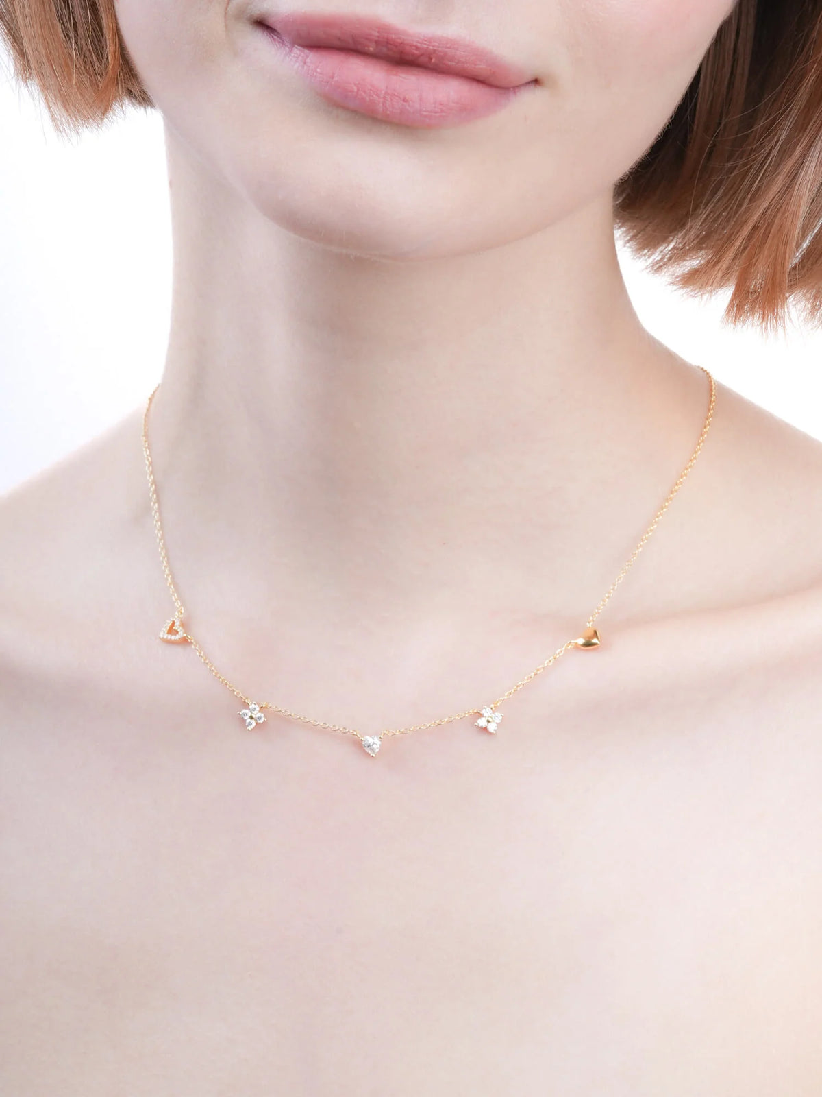 Lucky to Love Charm Necklace - White