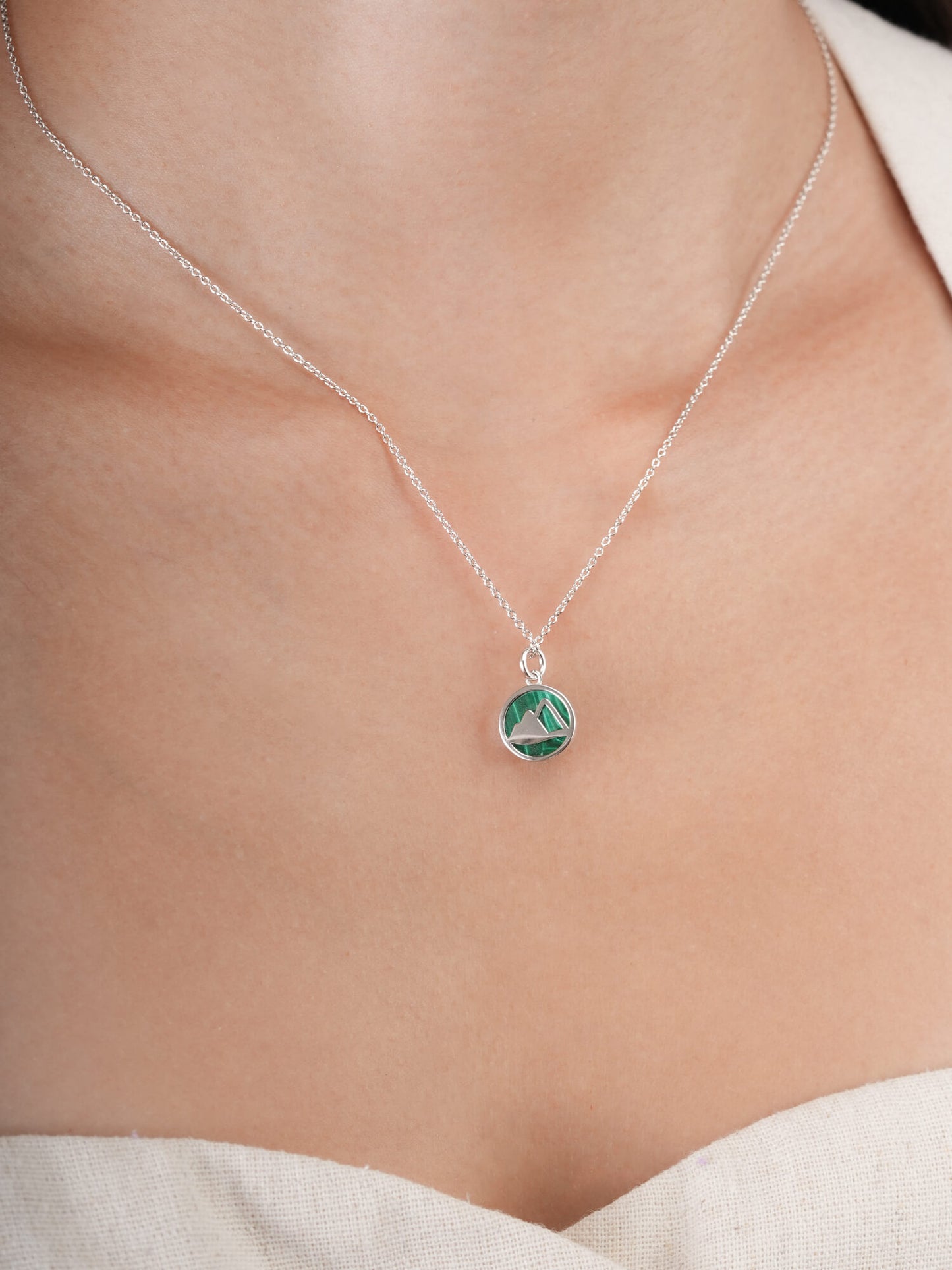 Malachite Reversible Coin Necklace