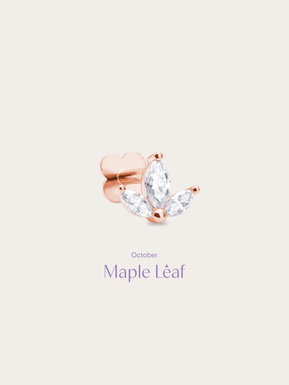 Maple Leaf Flatback Earring