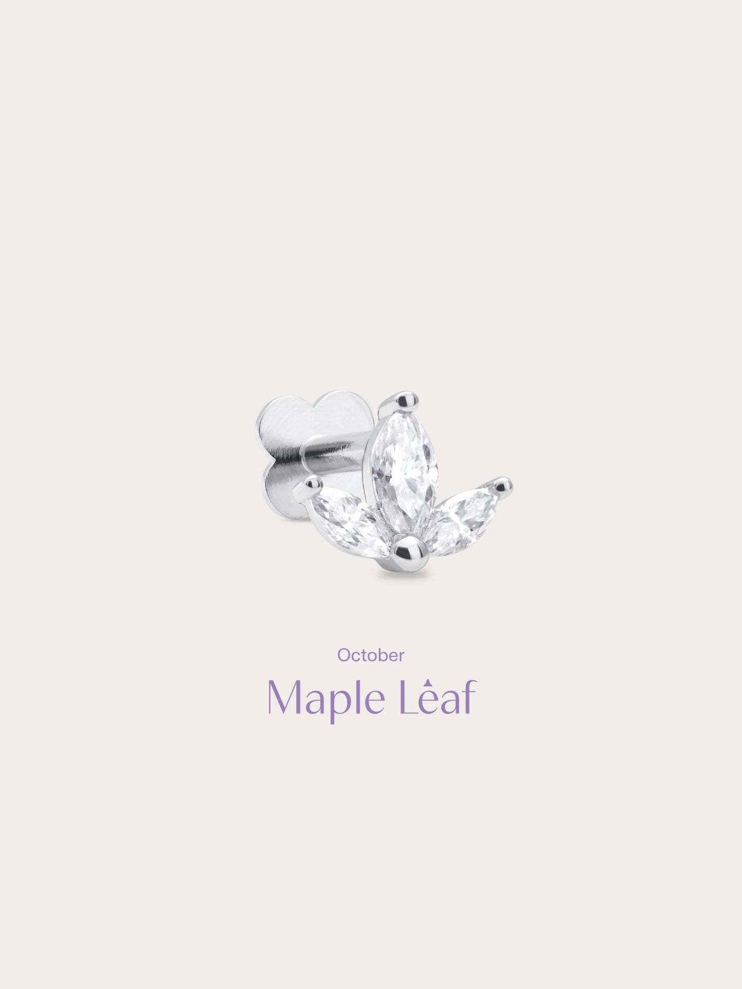Maple Leaf Flatback Earring