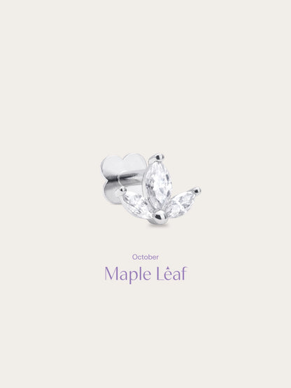 Maple Leaf Flatback Earring