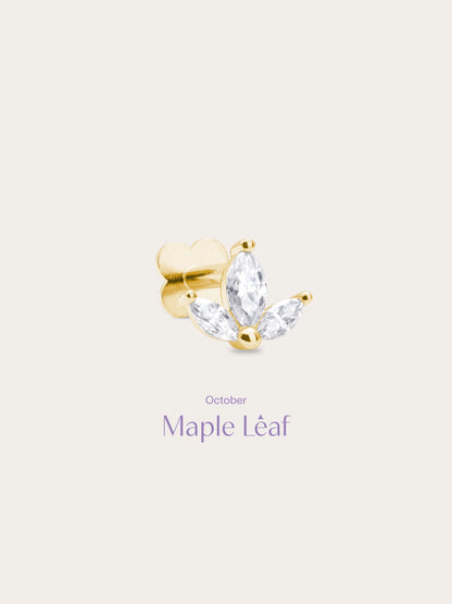 Maple Leaf Flatback Earring