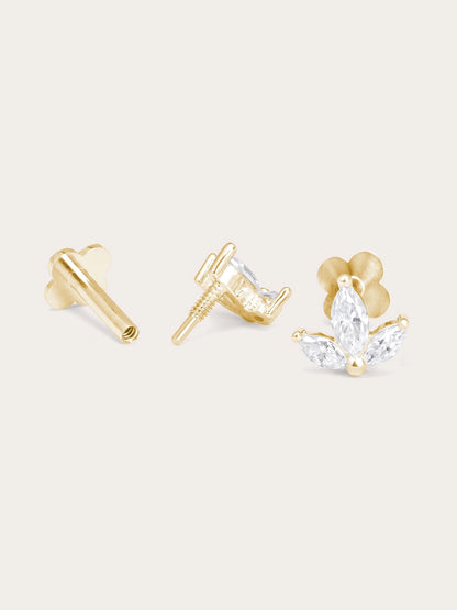 Maple Leaf Flatback Earring