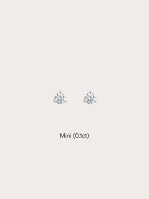 Martini Moissanite Stud Earring 0.1ct S925 Silver Rhodium (1) – Mondays Made Flower & Birthstone Jewelry Singapore