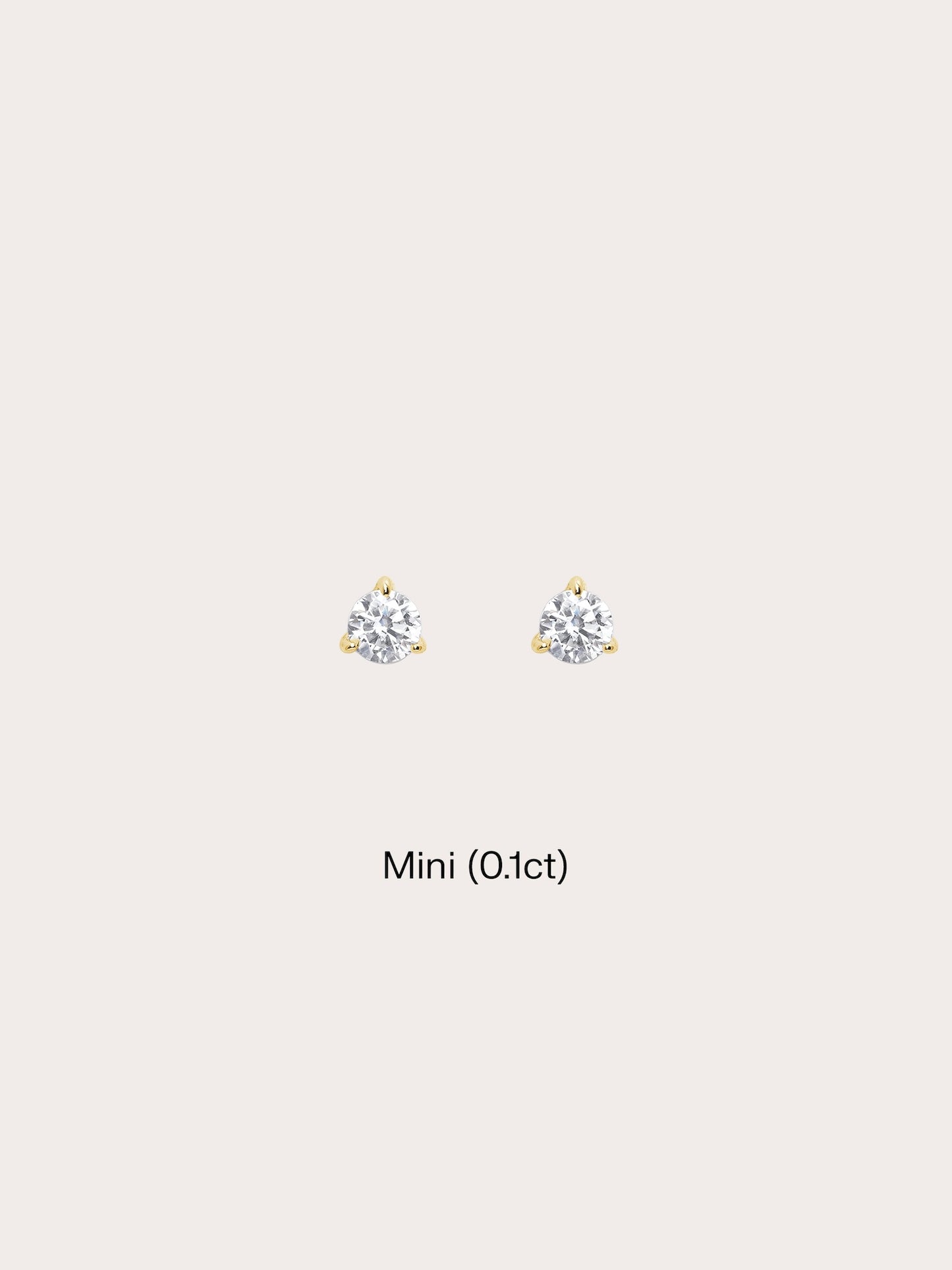 Martini Moissanite Stud Earrings (0.1ct)