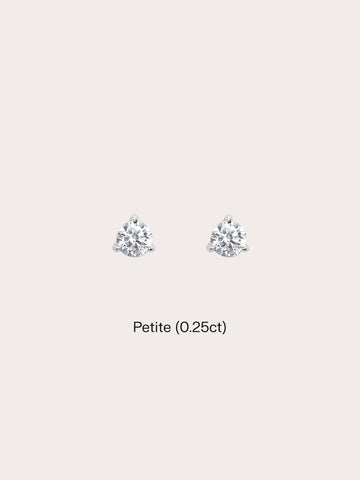 Martini Moissanite Stud Earring 0.25ct S925 Silver Rhodium (1) – Mondays Made Flower & Birthstone Jewelry Singapore
