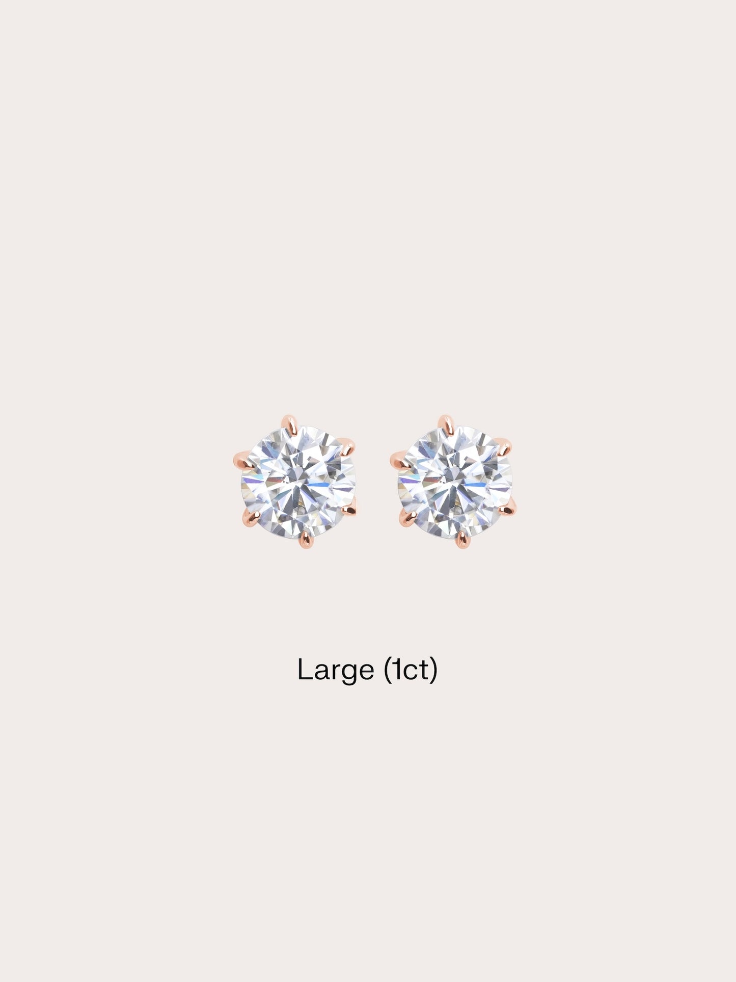 Martini Moissanite Stud Earrings (1ct)