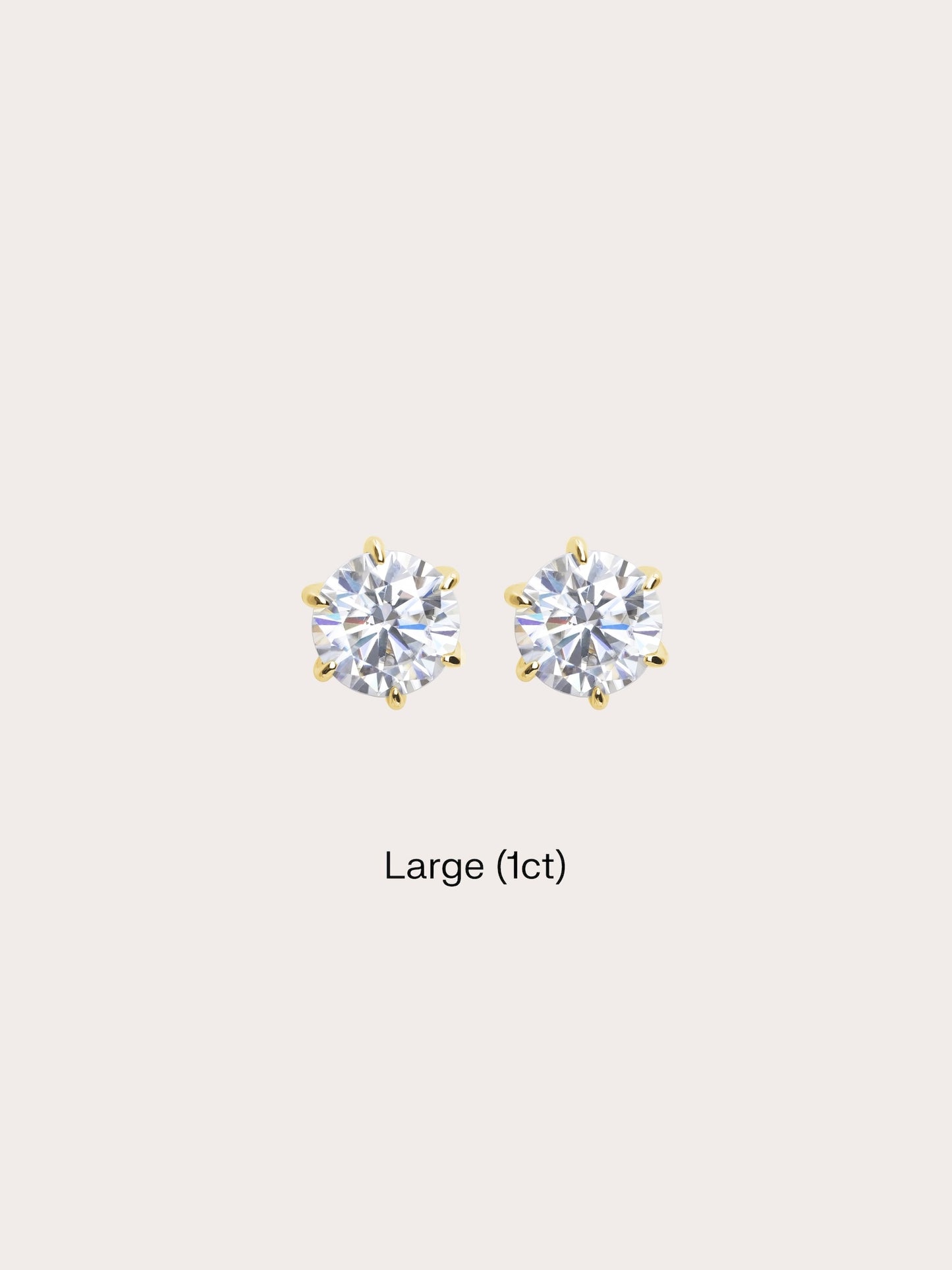 Martini Moissanite Stud Earrings (1ct)