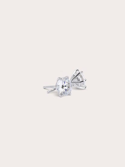 Martini Moissanite Stud Earring 1ct S925 Silver Rhodium (3) – Mondays Made Flower & Birthstone Jewelry Singapore