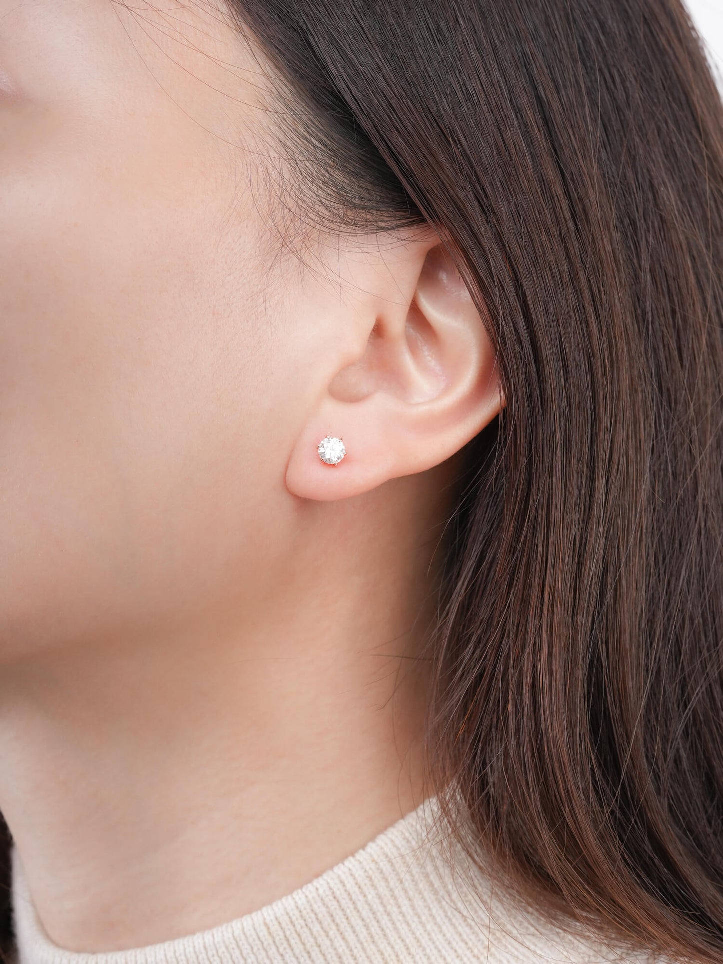Martini Moissanite Stud Earrings (0.5ct)