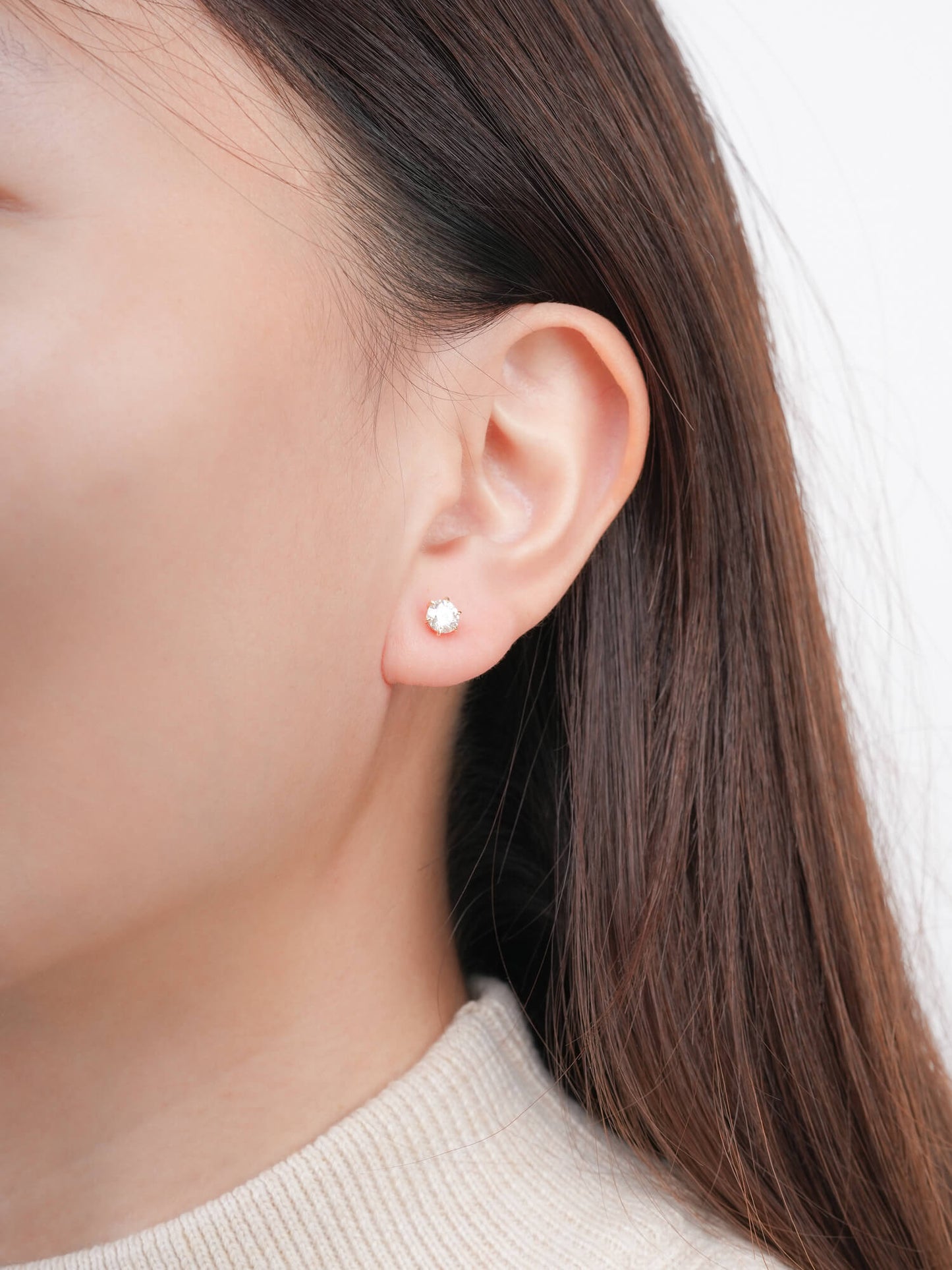 Martini Moissanite Stud Earrings (0.5ct)
