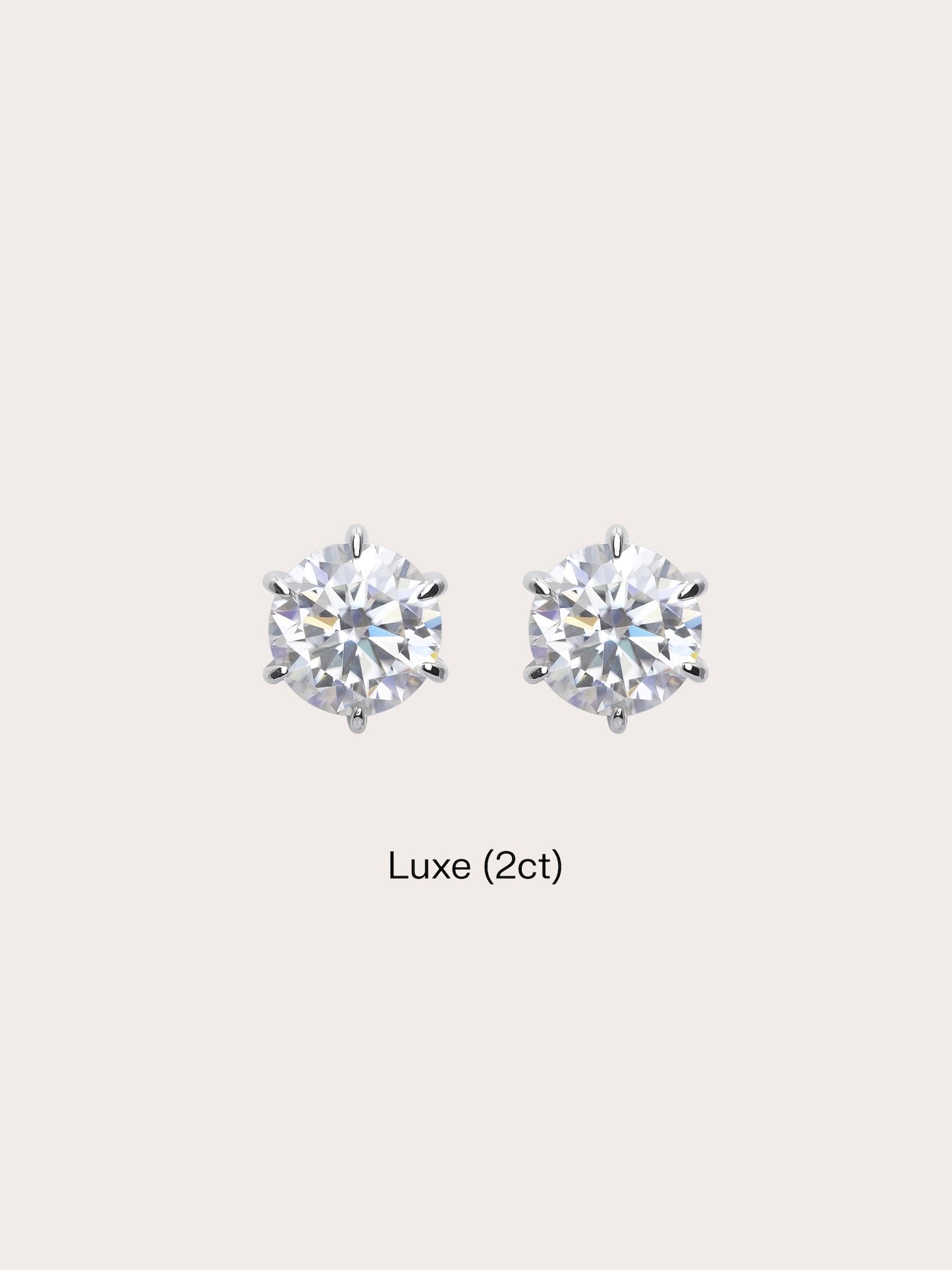 Martini Moissanite Stud Earrings (2ct)
