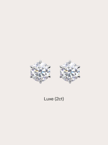 Martini Moissanite Stud Earring 2ct S925 Silver Rhodium (2) – Mondays Made Flower & Birthstone Jewelry Singapore