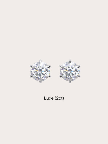 Martini Moissanite Stud Earring 2ct S925 Silver Rhodium (2) – Mondays Made Flower & Birthstone Jewelry Singapore