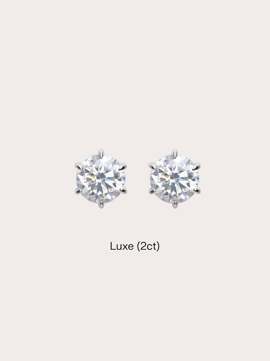 Martini Moissanite Stud Earring 2ct S925 Silver Rhodium (2) – Mondays Made Flower & Birthstone Jewelry Singapore