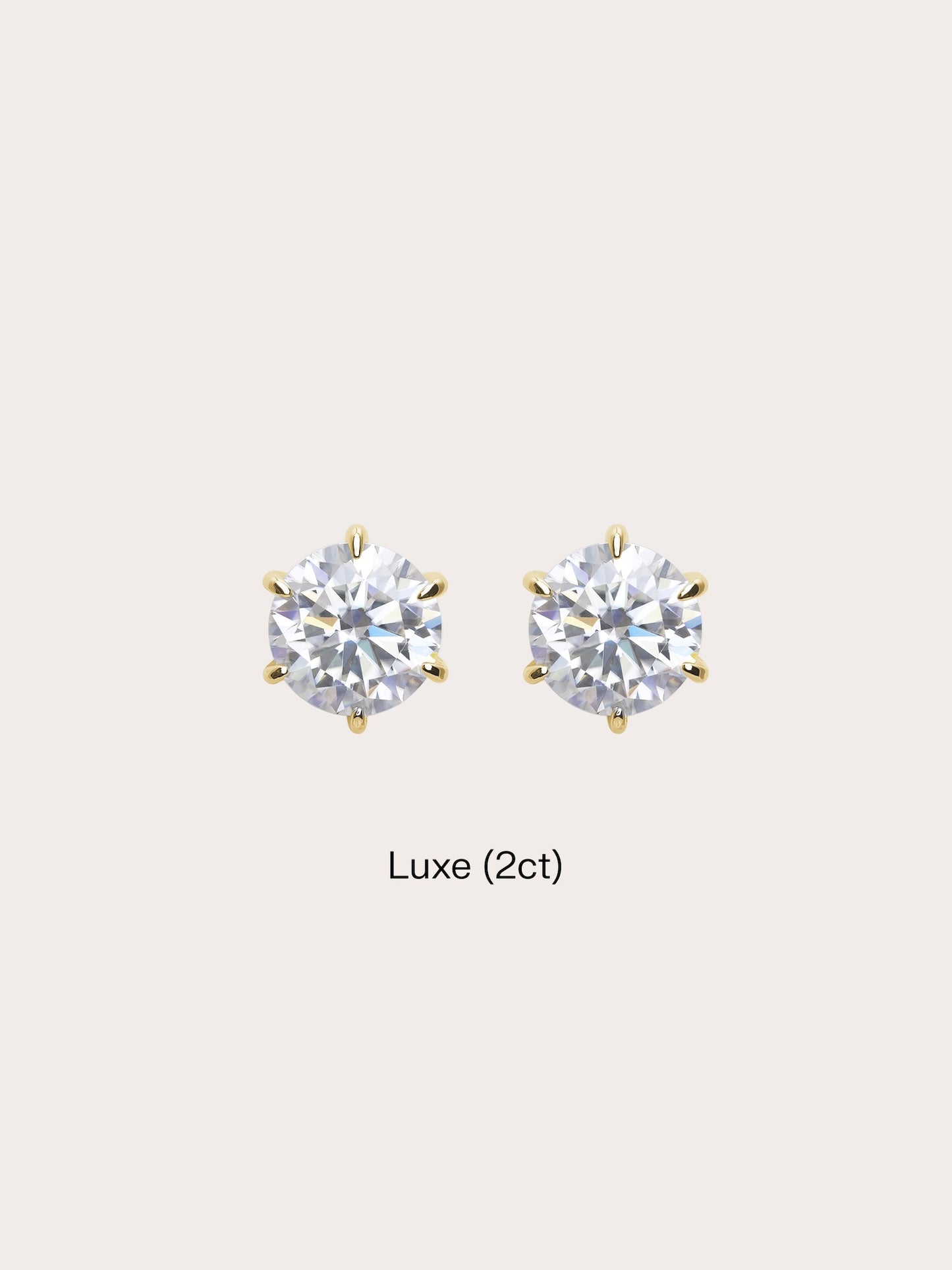 Martini Moissanite Stud Earrings (2ct)