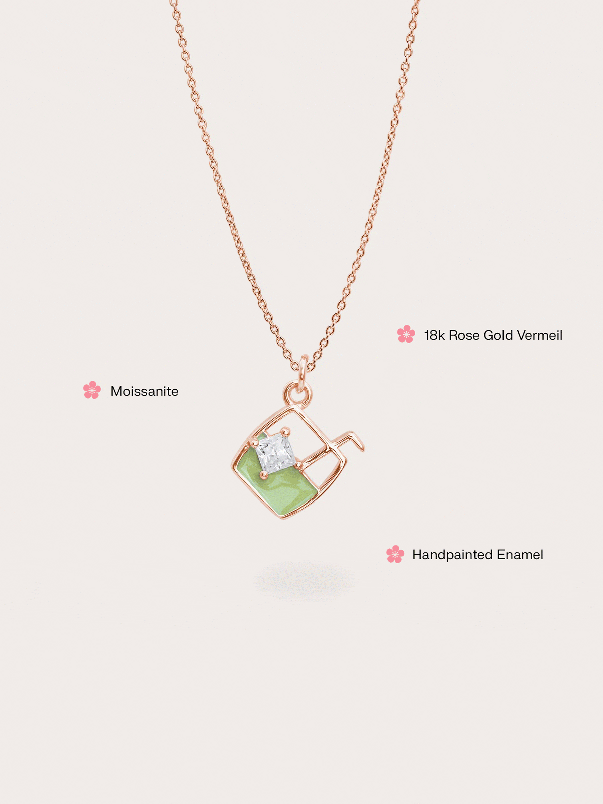 Matcha Latte Necklace - Reversible