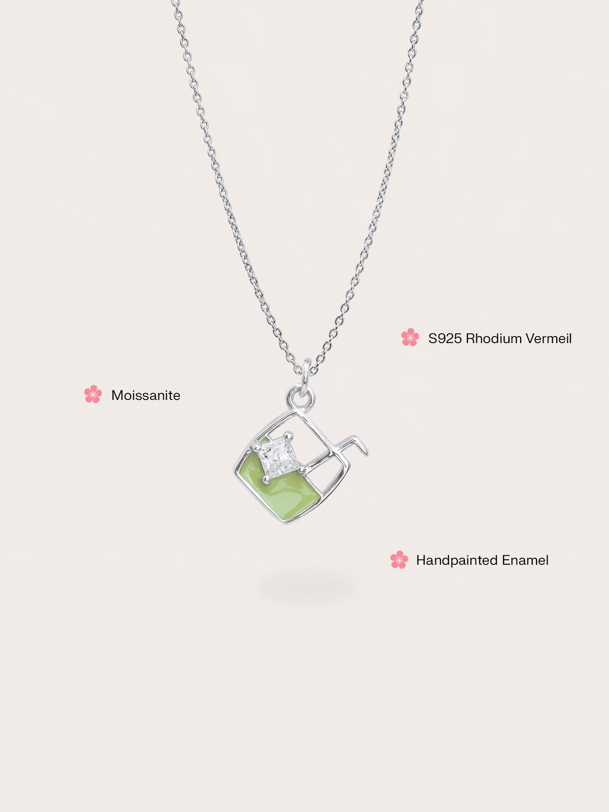 Matcha Latte Necklace - Reversible