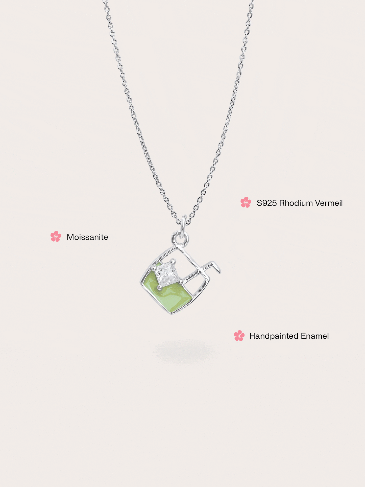 Matcha Latte Necklace - Reversible