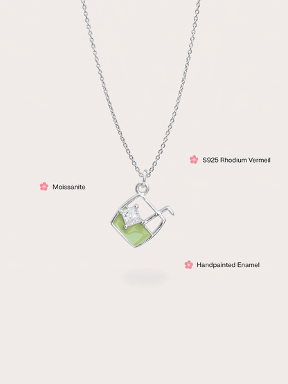 Matcha Latte Necklace - Reversible