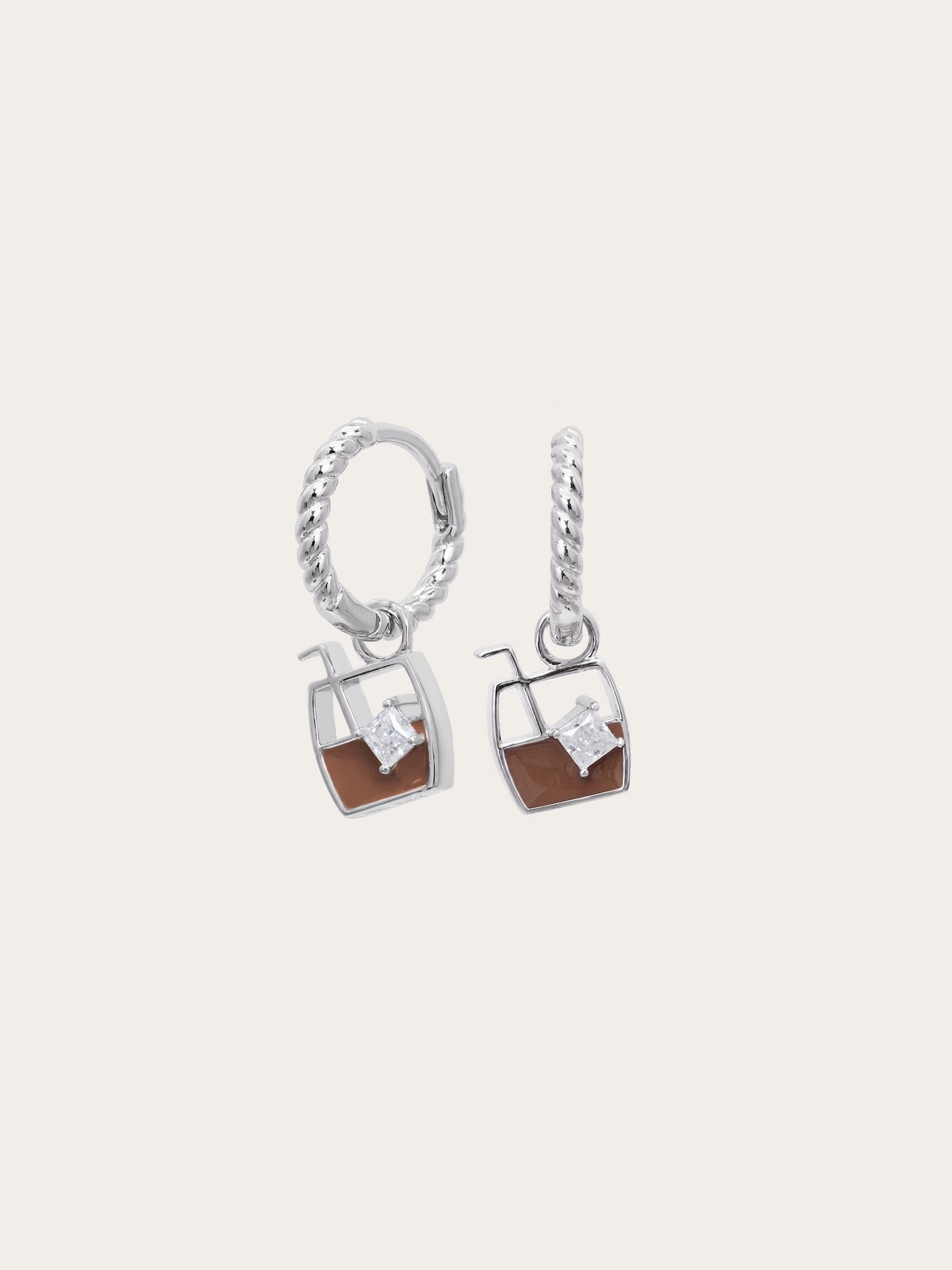 Matcha Latte Huggie Earrings - Reversible