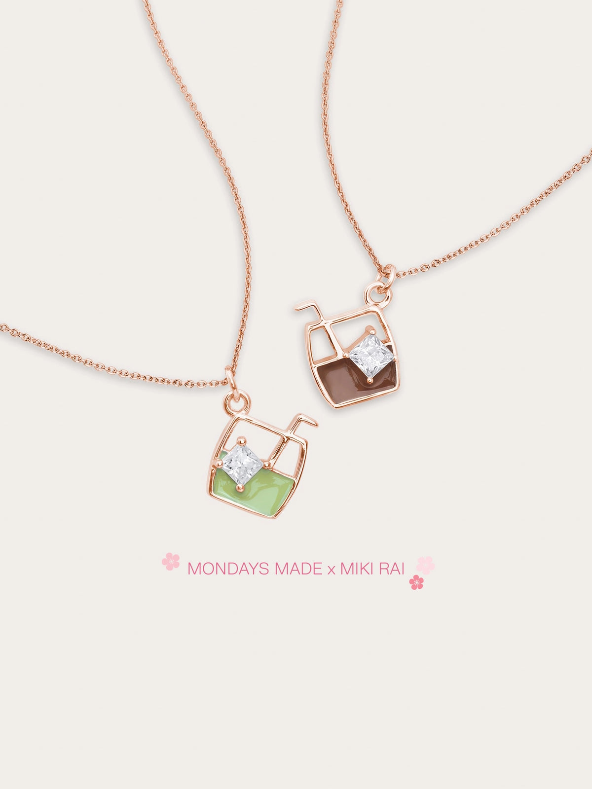 Matcha Latte Necklace - Reversible