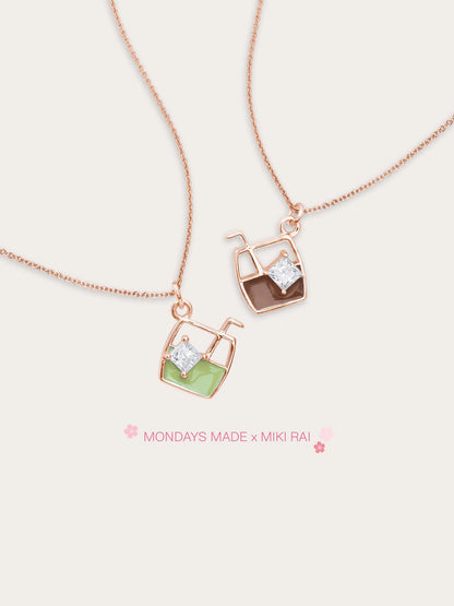 Matcha Latte Necklace - Reversible