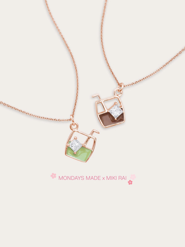 Matcha Latte Necklace - Reversible