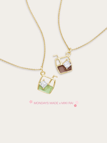 Matcha Latte Necklace - Reversible