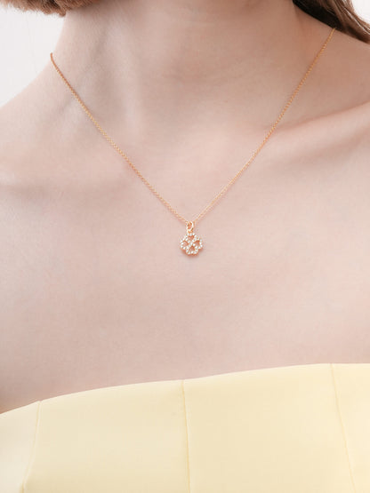 Mint Clover Necklace Reversible Enamel Moissanite 18K Gold (3) – Mondays Made Flower & Birthstone Jewelry Singapore