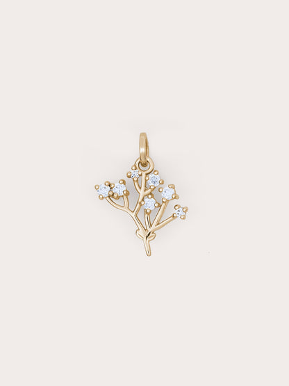Moissanite Baby Breath Charm1 – Mondays Made Flower & Birthstone Jewelry Singapore