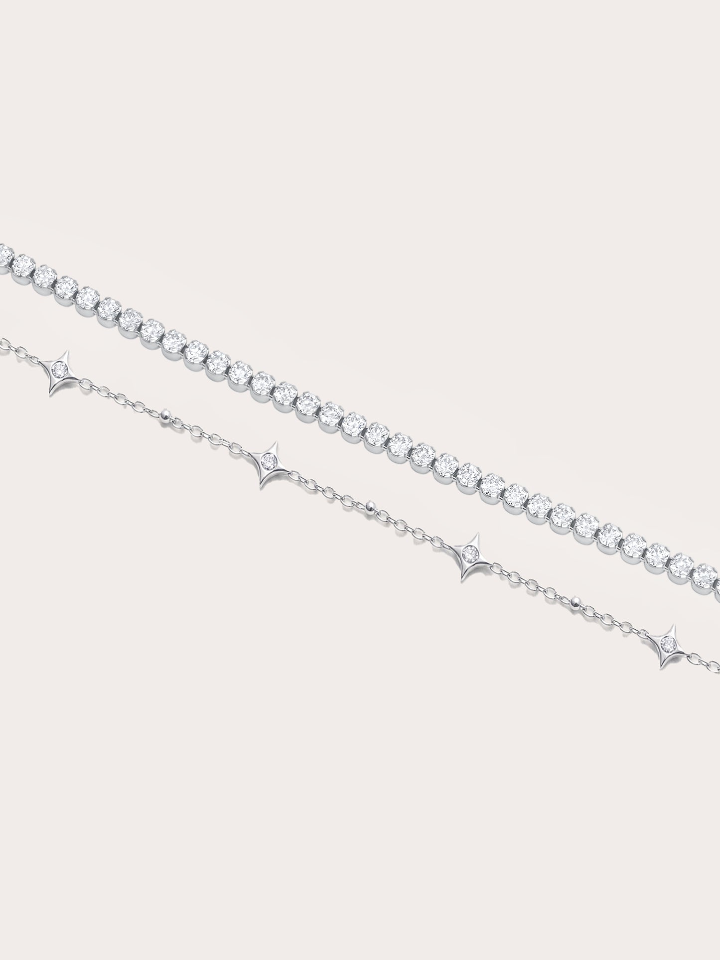 Moissanite Bracelet Set