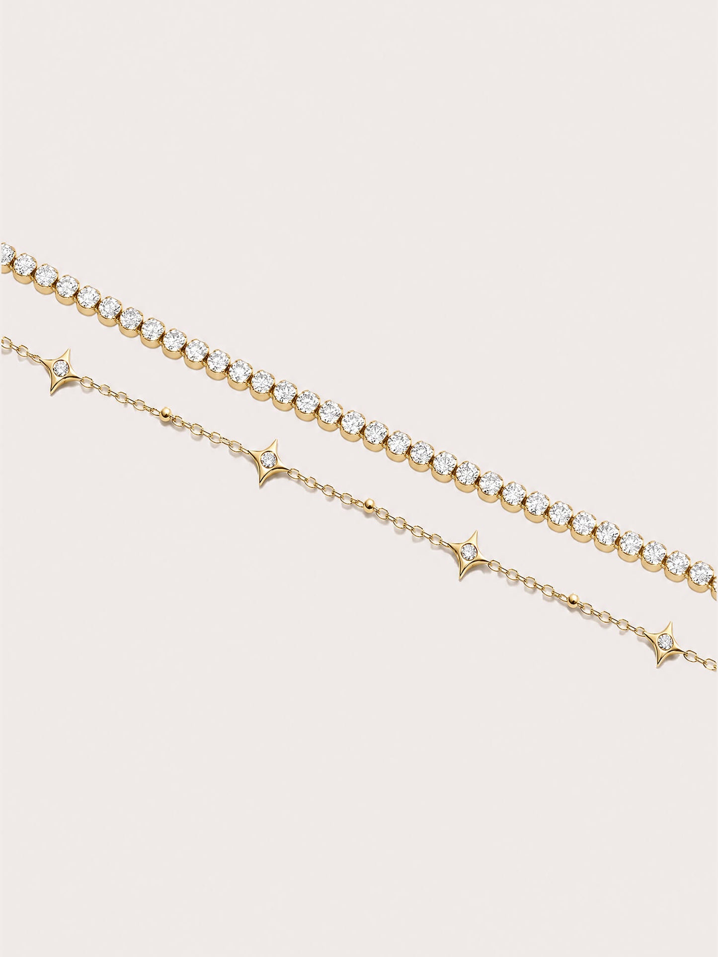 Moissanite Bracelet Set