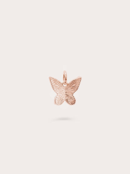 Moissanite Butterfly Charm Reversible 18K Rose Gold (3) – Mondays Made Flower & Birthstone Jewelry Singapore