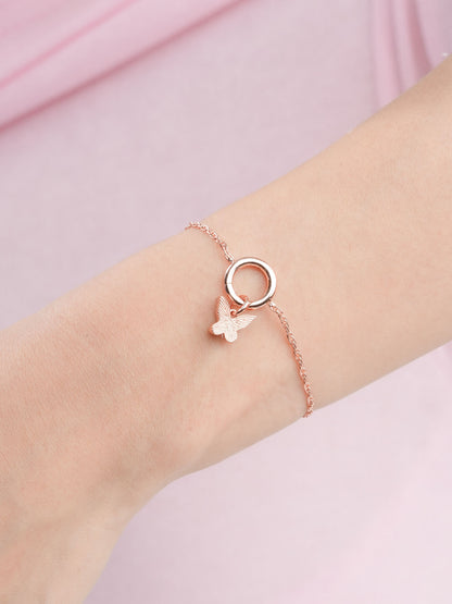 Moissanite Butterfly Charm Reversible 18K Rose Gold (8) – Mondays Made Flower & Birthstone Jewelry Singapore