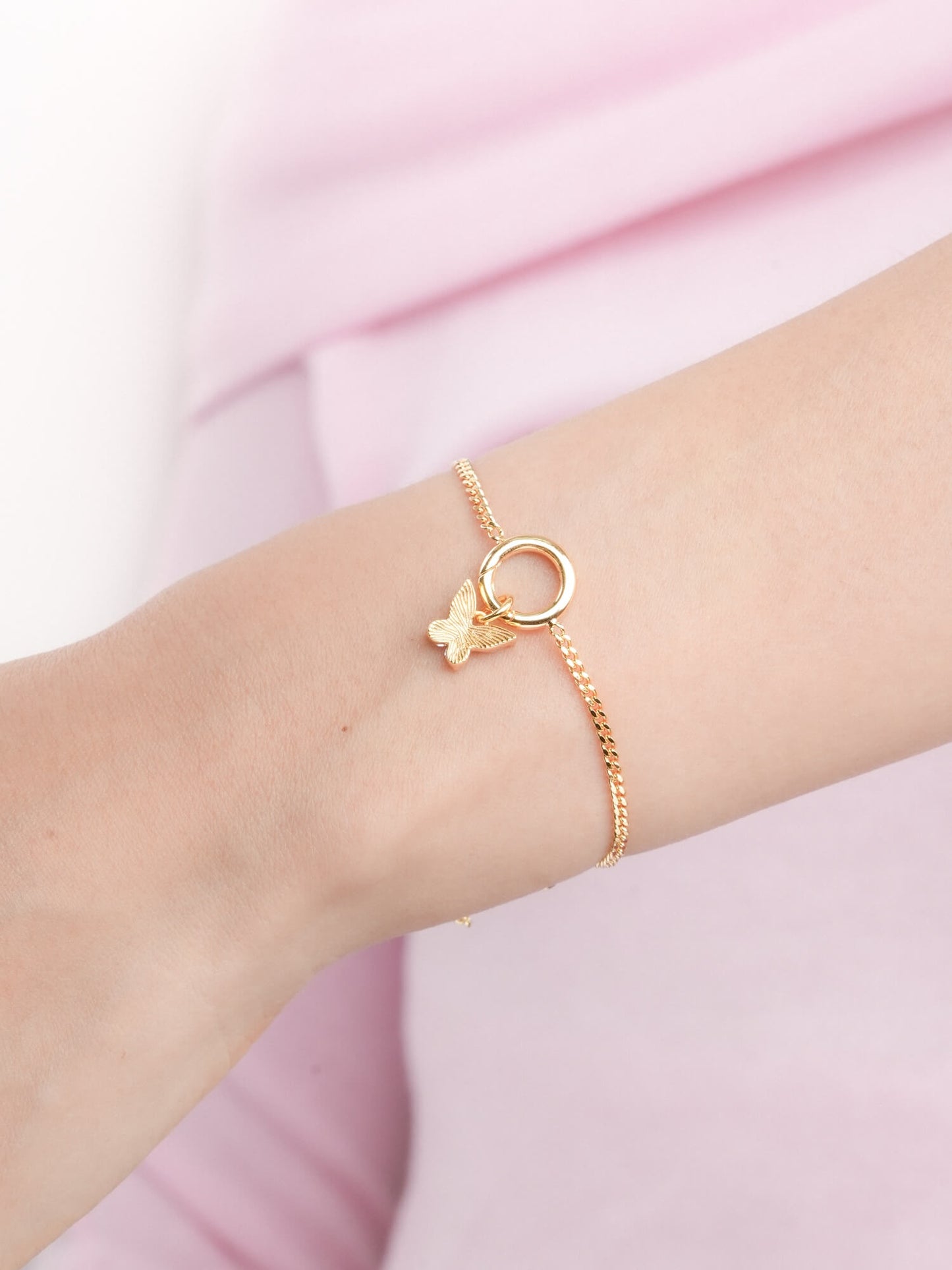 Moissanite Butterfly Charm - Reversible