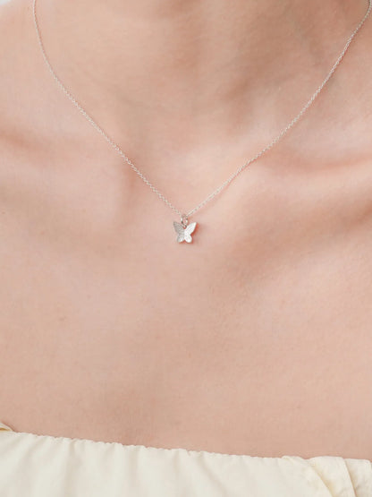 Moissanite Butterfly Necklace - Reversible