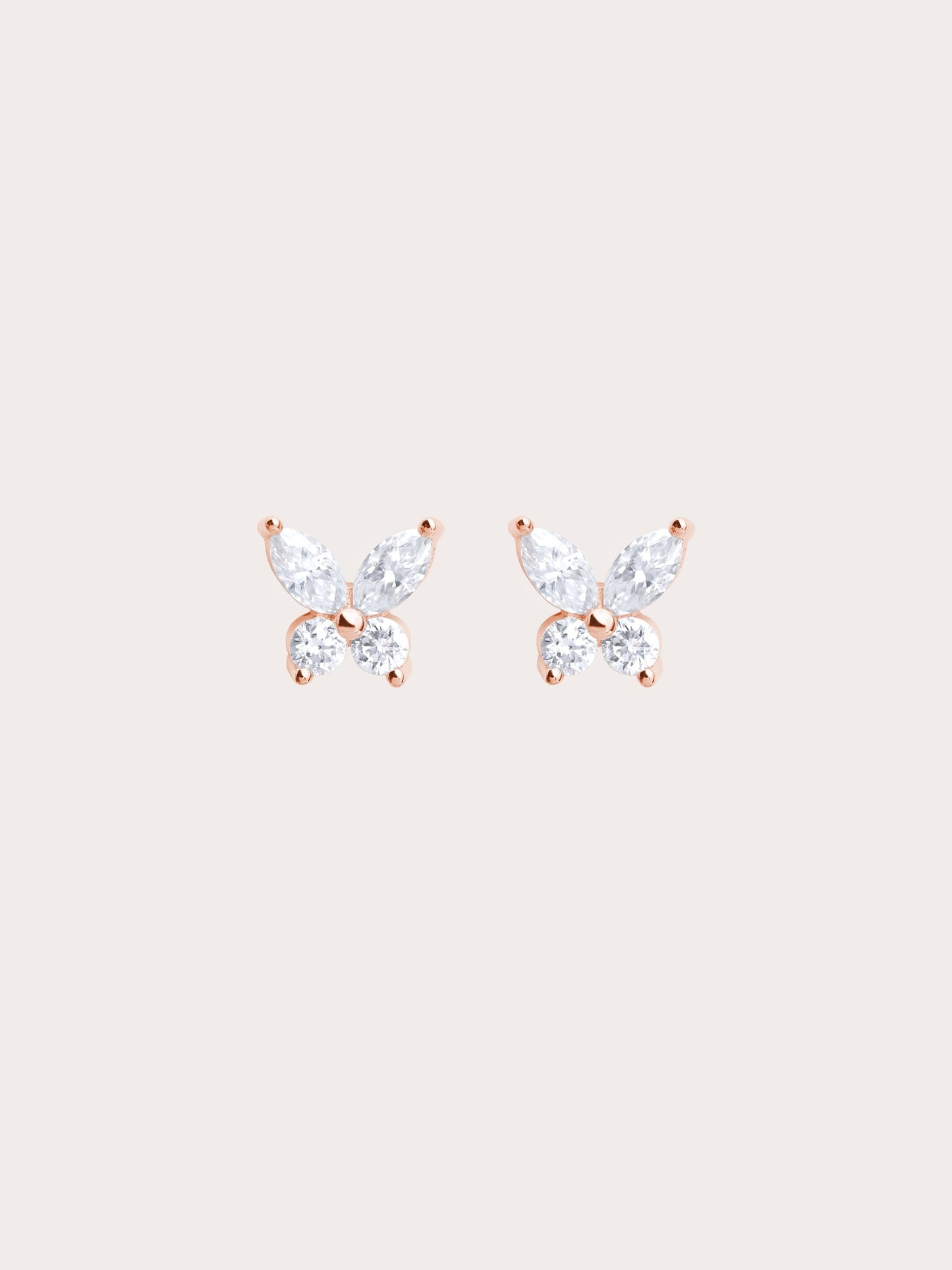 Moissanite Butterfly Stud Earrings