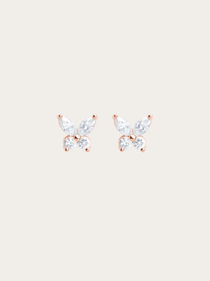 Moissanite Butterfly Stud Earrings