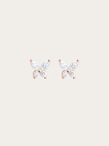 Moissanite Butterfly Stud Earrings