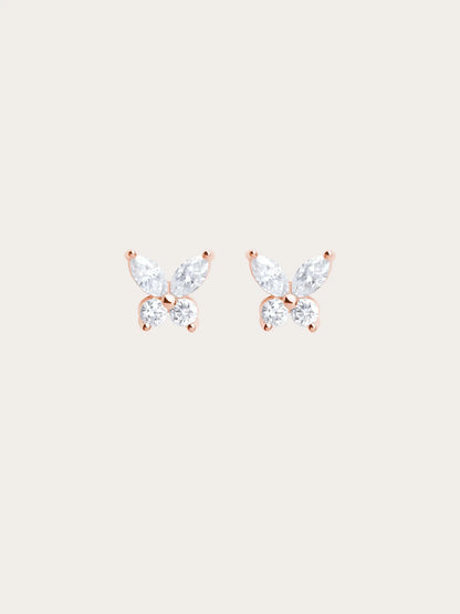 Moissanite Butterfly Stud Earrings