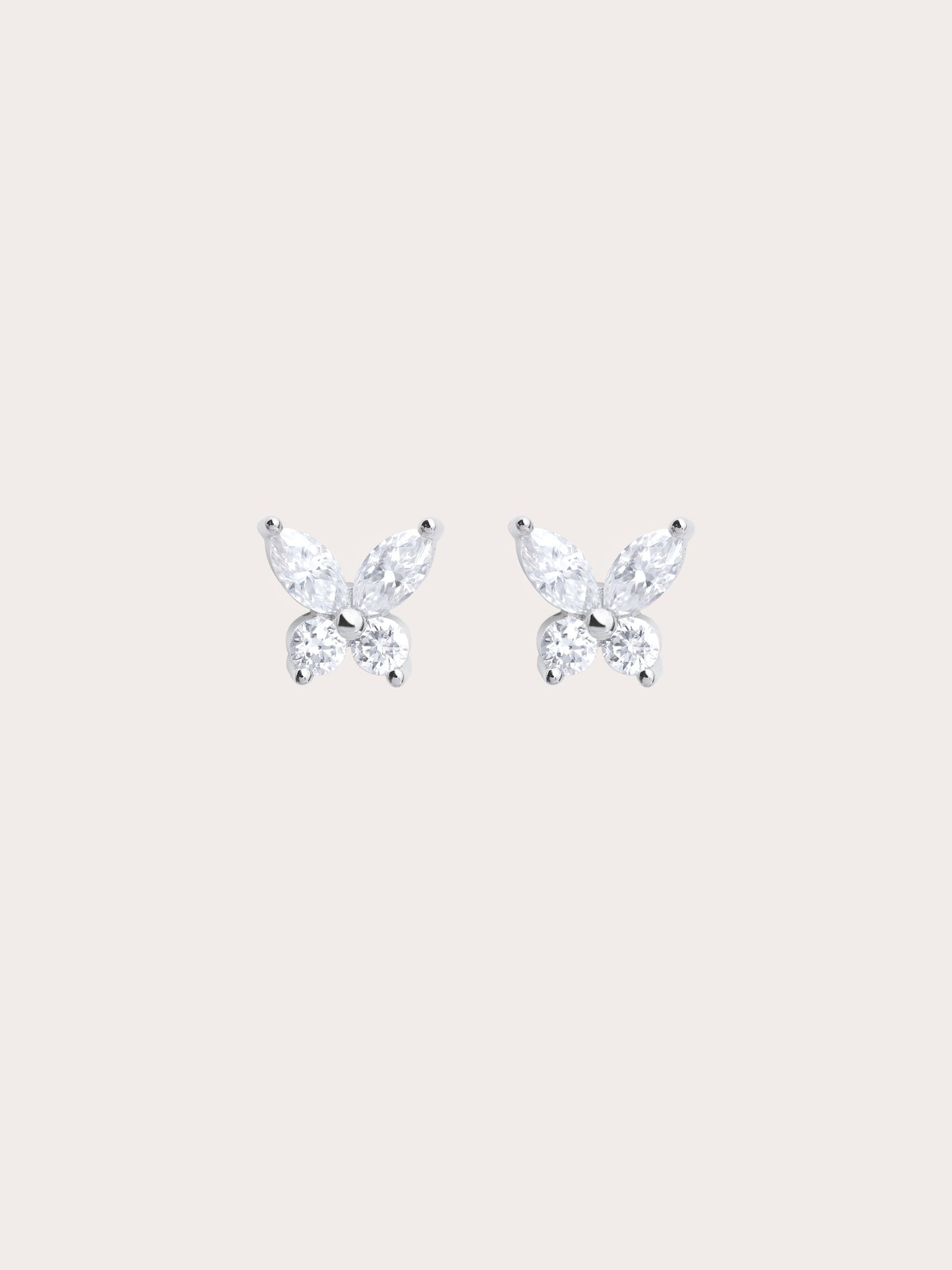 Moissanite Butterfly Stud Earrings