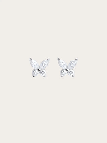 Moissanite Butterfly Stud Earrings