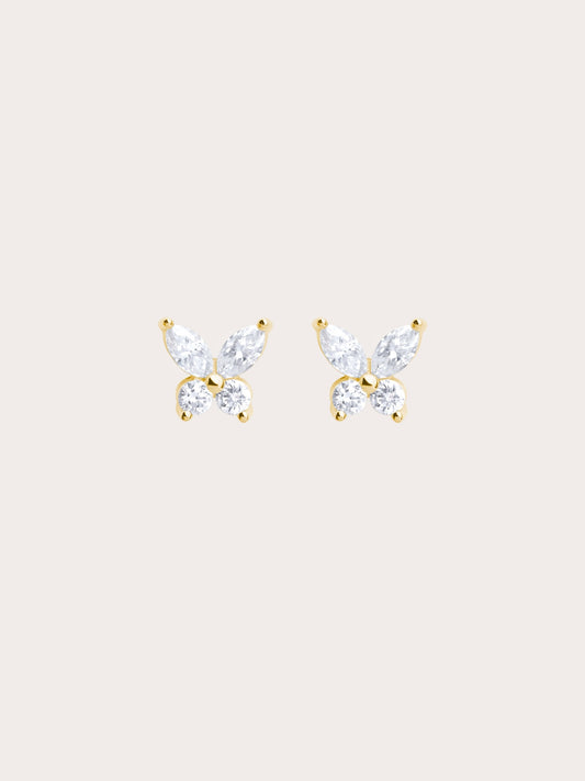 Moissanite Butterfly Stud Earrings